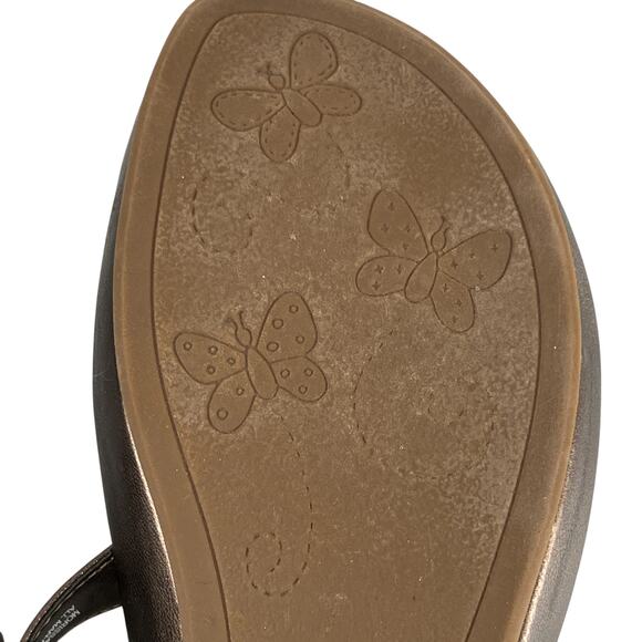 Kim Rogers Morissa Thong Sandals Metallic Bronze Size 6M - Picture 8 of 15